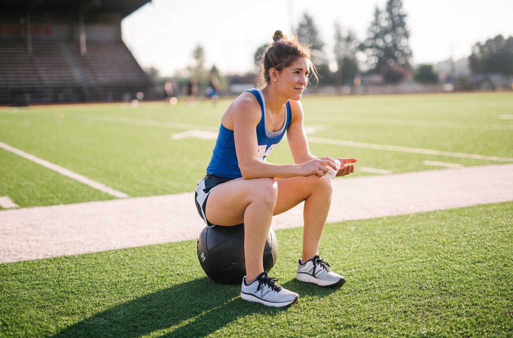 Female Athlete Contemplating with Iron Deficiency